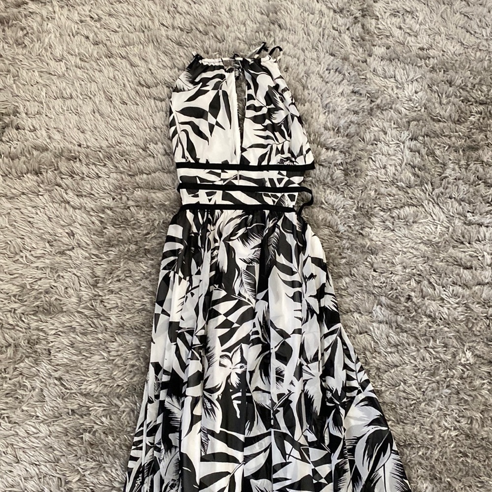 Express white floral maxi dress